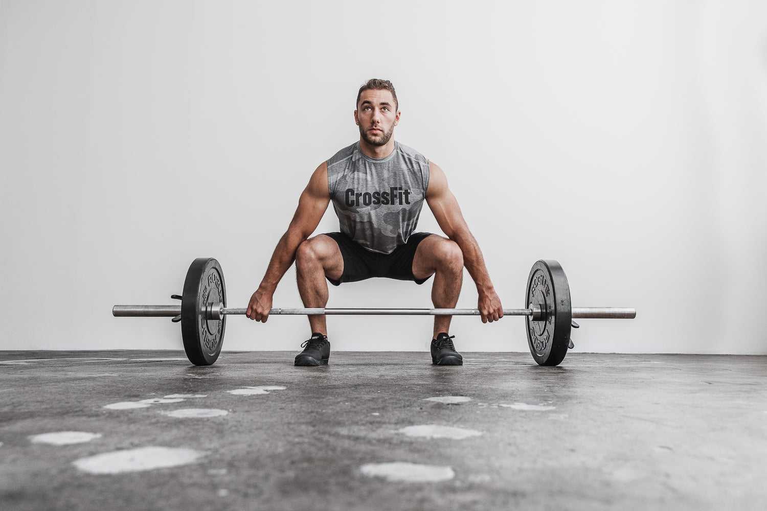 Nobull Crossfit Sleeveless Tee (Camo) Tanks & Tees Grey Camo | 8365-VJKHG